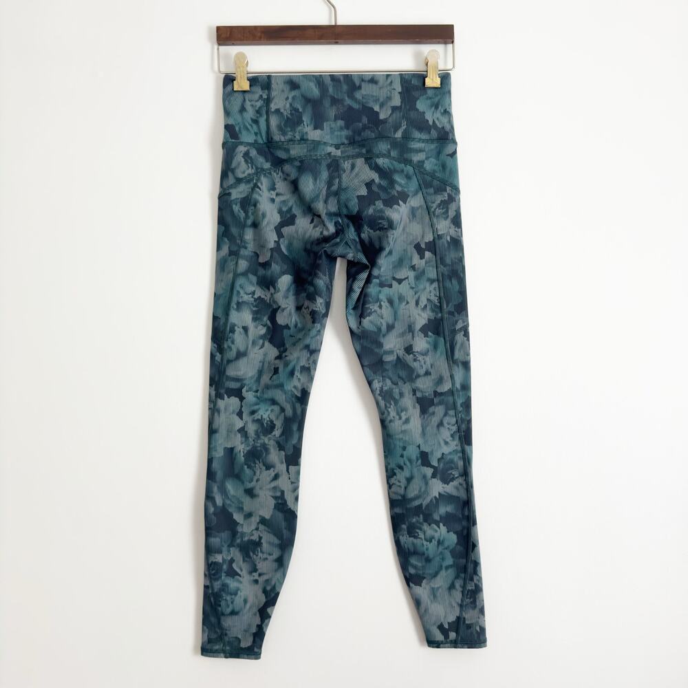 ATHLETA Rainier High Rise Printed Leggings Teal Turquoise Floral 3X - Picture 7 of 10